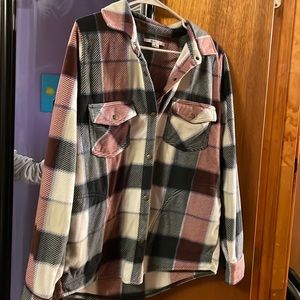 O’Neill size M fleece plaid shirt